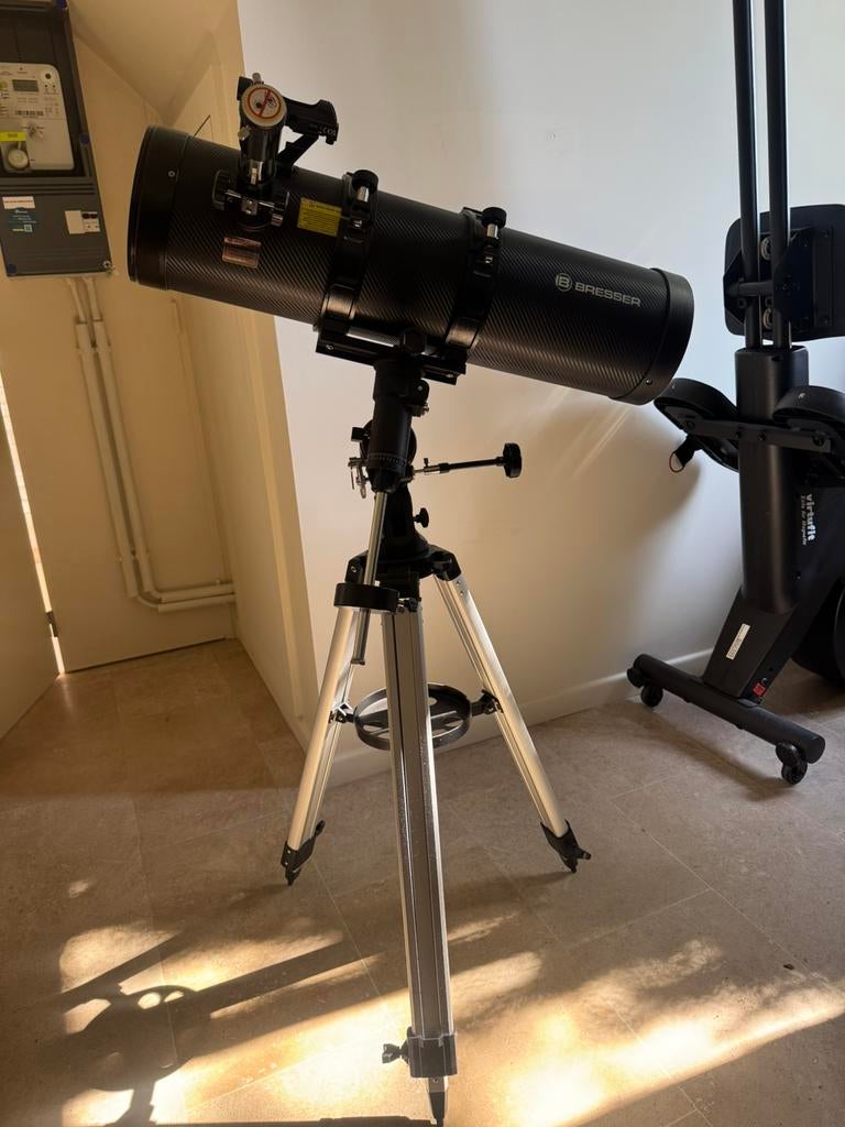 Bresser Pollux Spiegeltelescoop 150/1400 EQ3, Ophalen, Nieuw, Spiegeltelescoop (reflector), Met statief