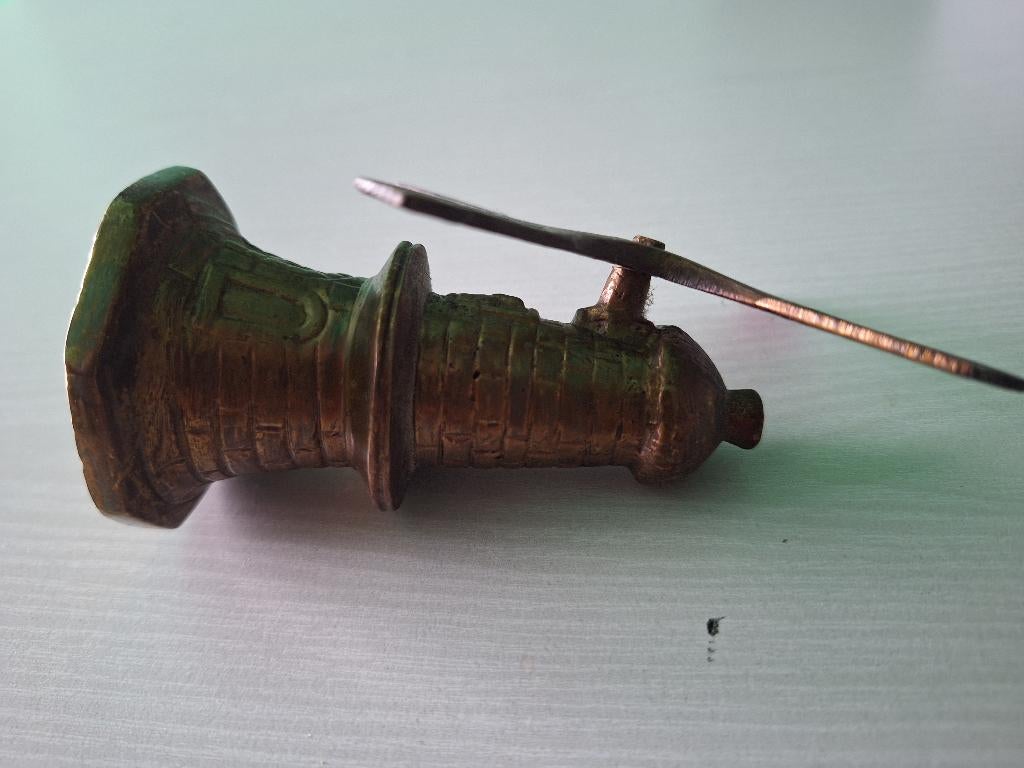 Koperen vintage windmolenbel, Antiek en Kunst, Antiek | Brons en Koper, Ophalen, Koper