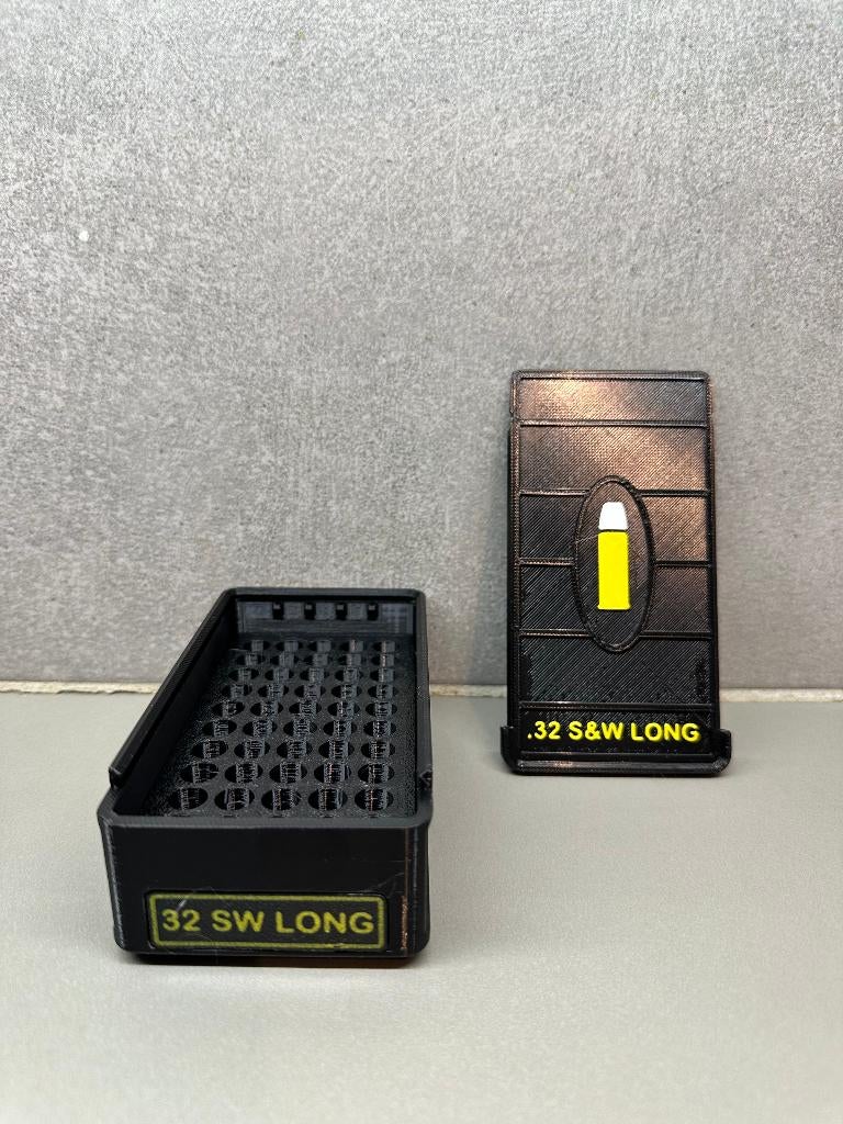 Boîte de rangement .32 SW Long - Fait main - Noir, Ophalen of Verzenden, Nieuw