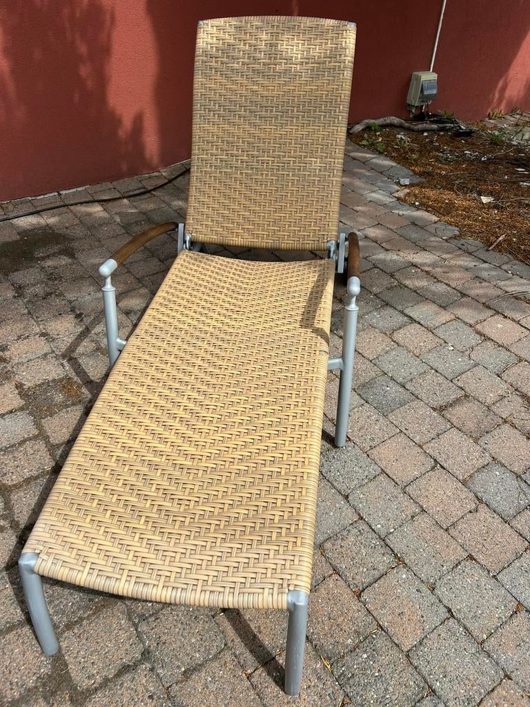 Rotan ligzetel, Tuin en Terras, Ligbedden, Zo goed als nieuw, Rotan, Ophalen