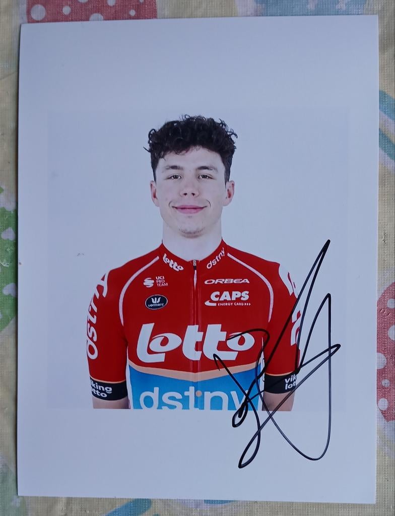 Gesigneerde foto van Arnaud de Lie, Sport en Fitness, Wielrennen, Verzenden, Nieuw