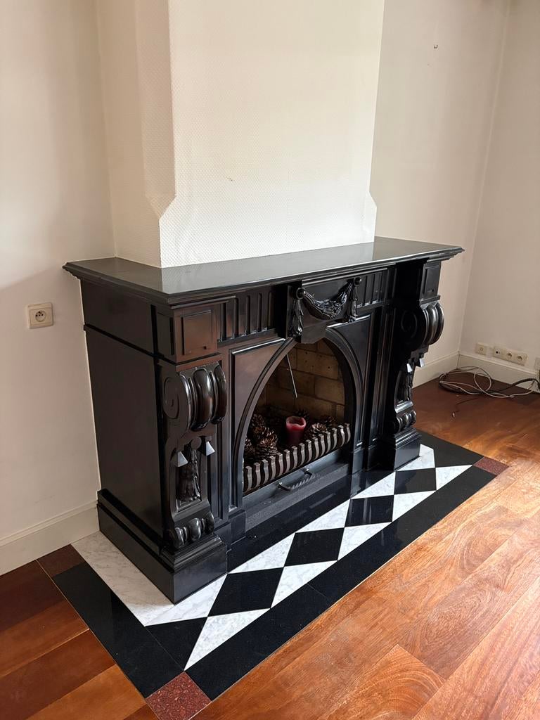 Marmeren ophaard / schouw, Huis en Inrichting, Ophalen, Zo goed als nieuw