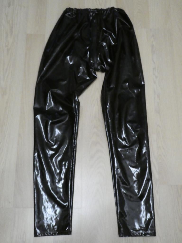 Legging Lak PVC Zwart Volledige Rits, Kleding | Dames, Ophalen of Verzenden, Zo goed als nieuw, Zwart