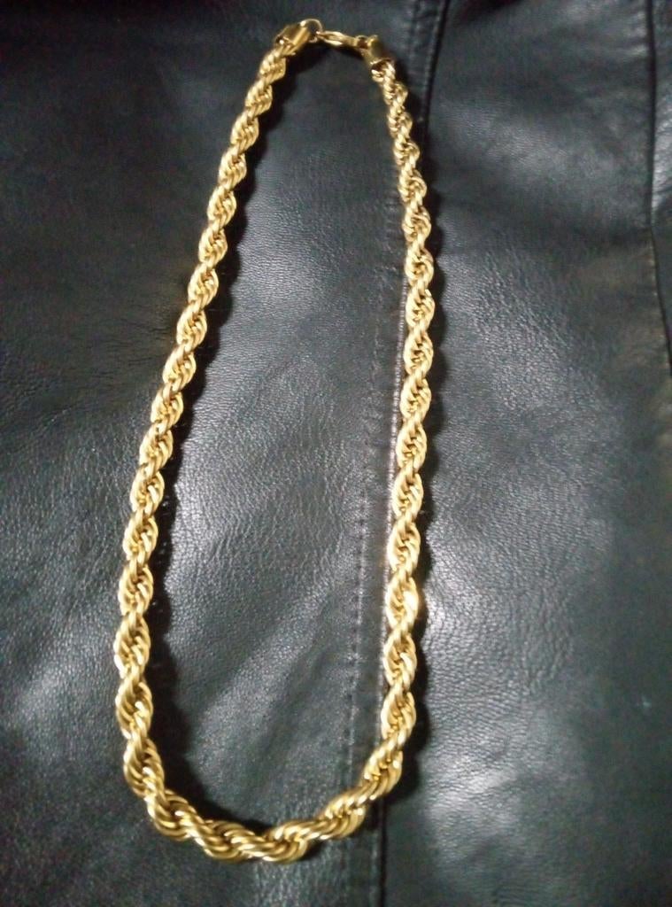 18k gouden halsketting,  beste kwaliteit "gold filled", Handtassen en Accessoires, Kettingen, Ophalen of Verzenden