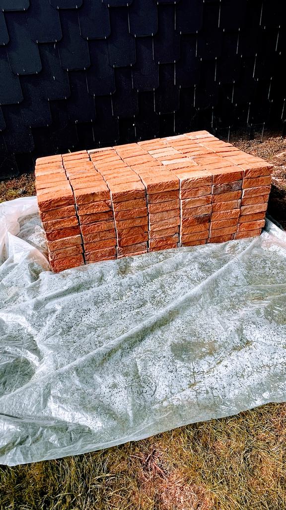 Briques 215x100x65 jaune -rosé rouge nuance, Enlèvement, Comme neuf, Briques