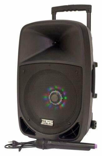 PARTY-12LED Mobiele box met Usb, Bt, Fm en Vhf Microfoon, Audio, Tv en Foto, Karaoke-apparatuur, Ophalen of Verzenden, Nieuw, Overige typen