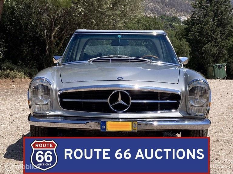 Mercedes-Benz 280 SL | 1969 | Route 66 Auctions, Auto's, Zwart, Mercedes-Benz, Bedrijf, Handgeschakeld