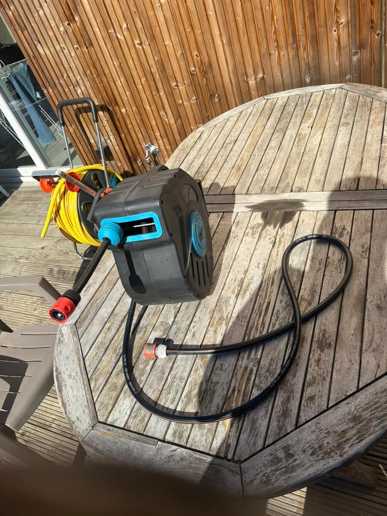 Tuinslang haspel 15m, Ophalen, Zo goed als nieuw