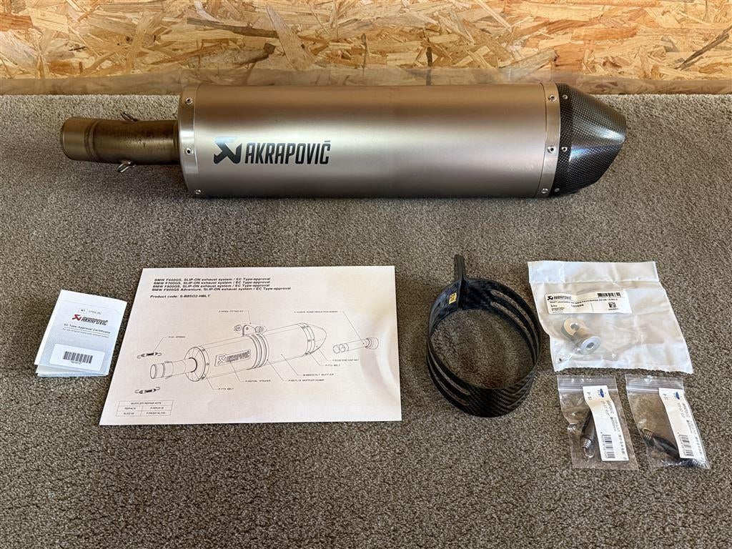 Akrapovic uitlaat demper BMW F650GS F700GS F800GS 2008-2016, Motoren, Verzenden, Gebruikt