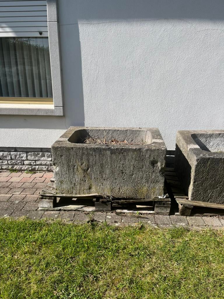 Bloembak, Tuin en Terras, Ophalen, Steen, Gebruikt, 60 tot 100 cm