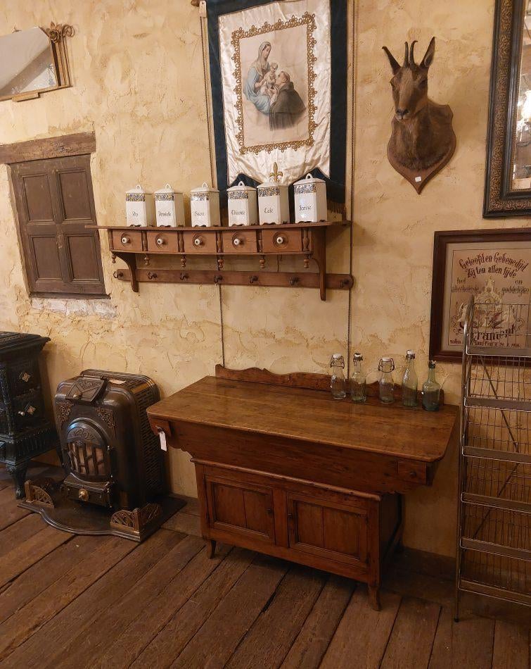 antieke deegbak meelbak antieke sidetable, Ophalen