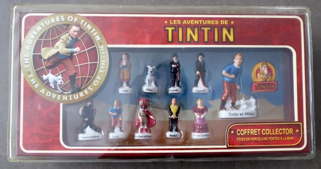 Kuifje verzamelbox 10 porseleinen vaans+1 reuzenboon-2011, Ophalen of Verzenden