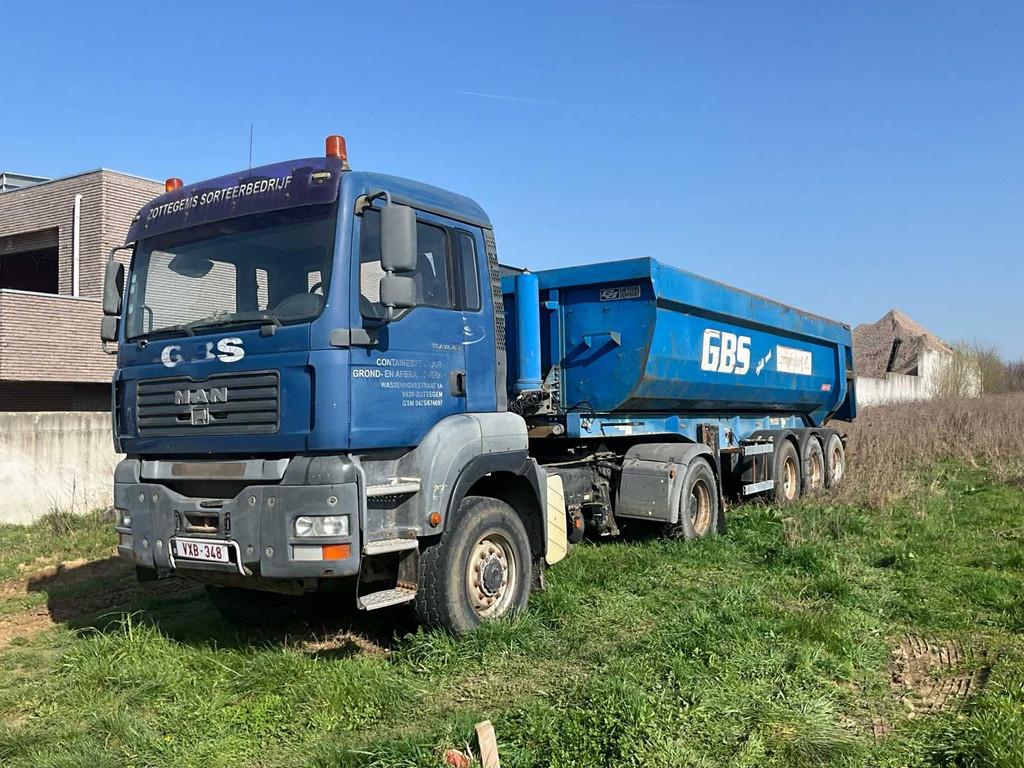 2006 Man TGA Vrachtwagen + 2007 OPLEGGER (LANGENDORF / Gheys, Auto's, Vrachtwagens, Bedrijf, MAN, Overige brandstoffen