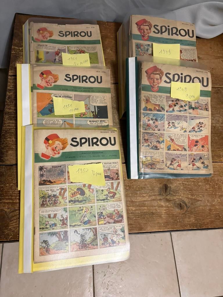 SPIROU HEBDOMADAIRE 1949 - 1948 - 50 -51 en bon etat, Plusieurs BD, Enlèvement ou Envoi, Utilisé
