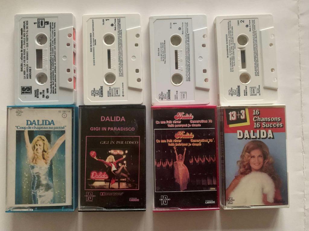 DALIDA LOT 4 x K7 Audio - Cassette MC, Enlèvement ou Envoi, Utilisé