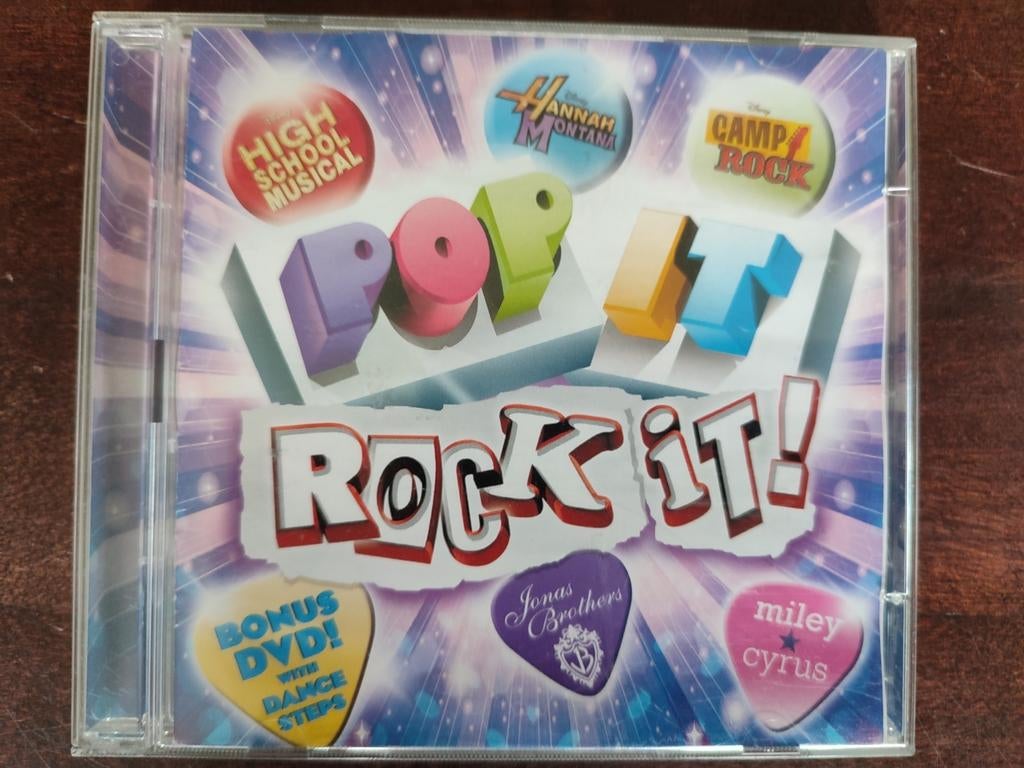CD + DVD : POP IT ROCK IT!  (Miley Cyrus, Jonas Brothers ,.), Ophalen of Verzenden, Zo goed als nieuw, Pop
