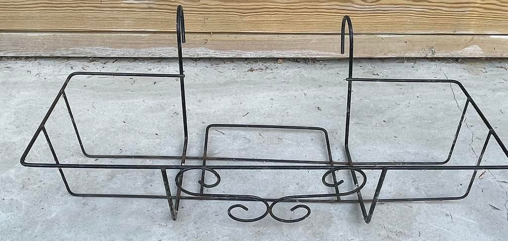 2 jardinières, Jardin & Terrasse, Comme neuf, Rectangulaire, Métal, Balcon