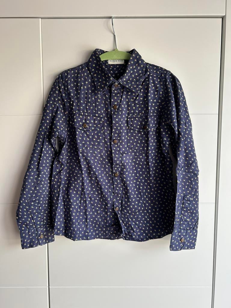 Simple kids donkerblauw hemd maat 8 jaar, Kinderen en Baby's, Ophalen of Verzenden, Zo goed als nieuw