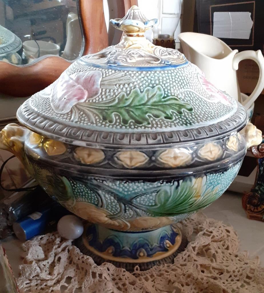 § soupiere barbotine wasmuel, Antiquités & Art, Antiquités | Céramique & Poterie, Enlèvement ou Envoi