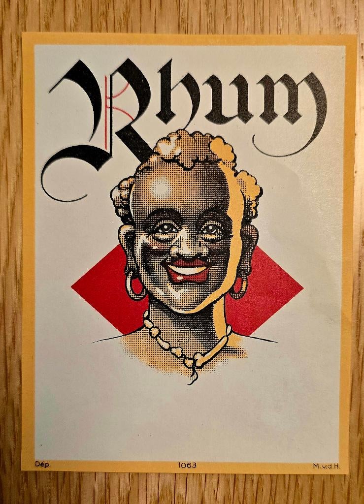 Rhum Etiquette ancienne - Label 103, Enlèvement ou Envoi, Sous-bock