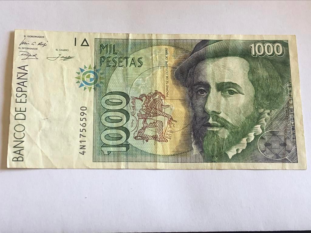 Spanje 1000 pesetas 1992 Cortes, Postzegels en Munten, Overige landen, Los biljet
