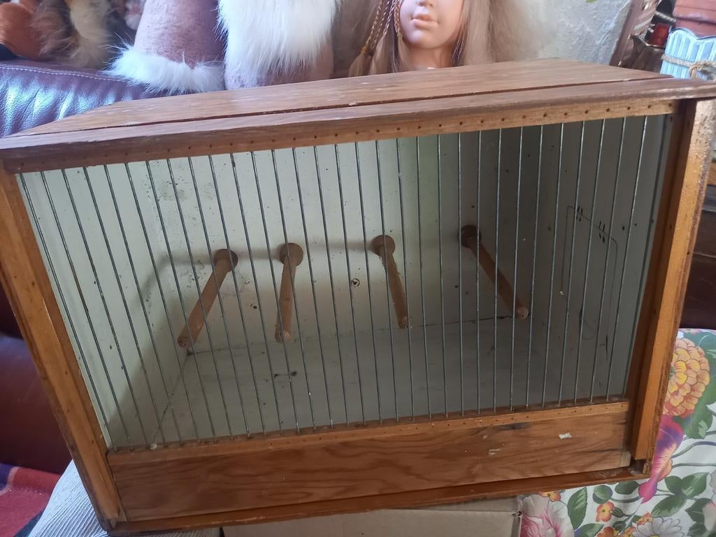 Cage artisanale, Animaux & Accessoires, Oiseaux | Cages & Volières, Utilisé, Cage à oiseaux, Bois, Enlèvement ou Envoi