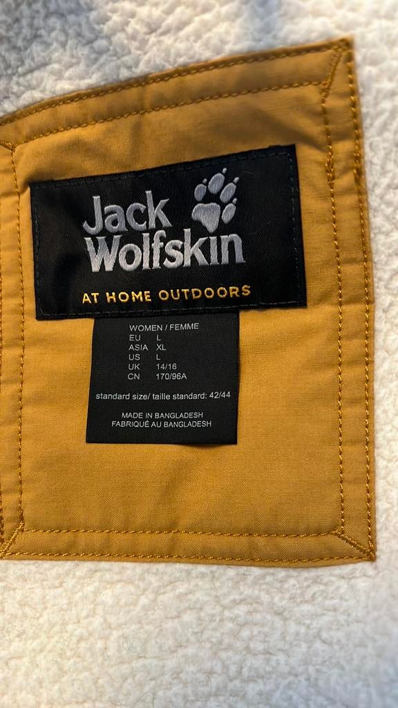 Jas jack wolfskin, Ophalen, Zo goed als nieuw, Maat 42/44 (L), Geel