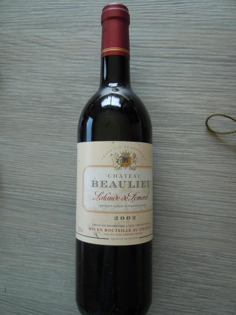 chateau Beaulieu 2002 lalande de pomerol, Collections, Enlèvement ou Envoi