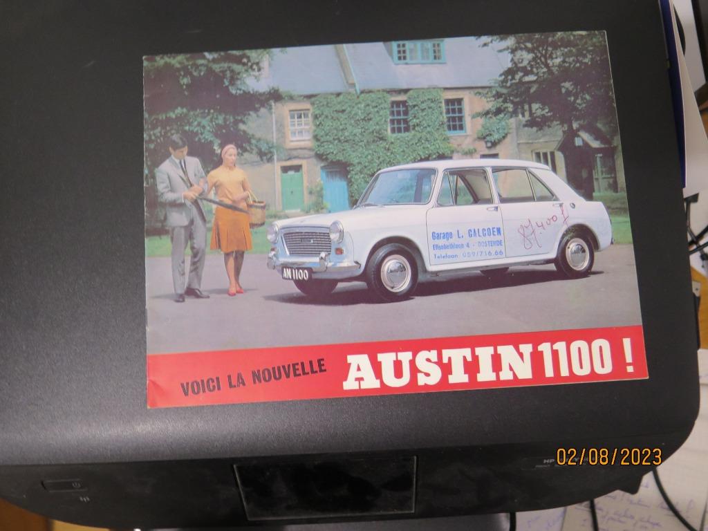 AUSTIN 1100  FOLDER 1964 Brochure, Verzenden