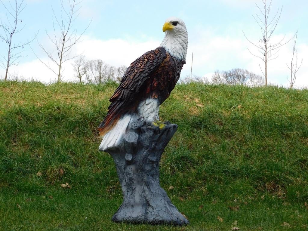 Statue d'aigle XL - 105 cm - Polystone, Jardin & Terrasse, Statues de jardin, Enlèvement ou Envoi, Synthétique, Animal