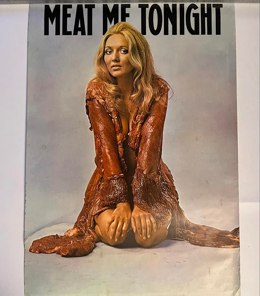 VINTAGE POSTER  MEAT ME TONIGHT 1970, Ophalen, Gebruikt