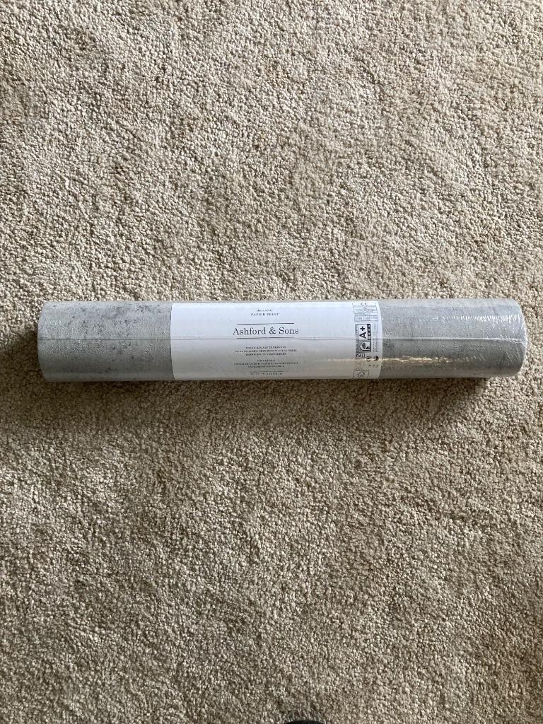 1 rol vliesbehang industriële look, Ophalen, Minder dan 10 m², Grijs, Industriële look