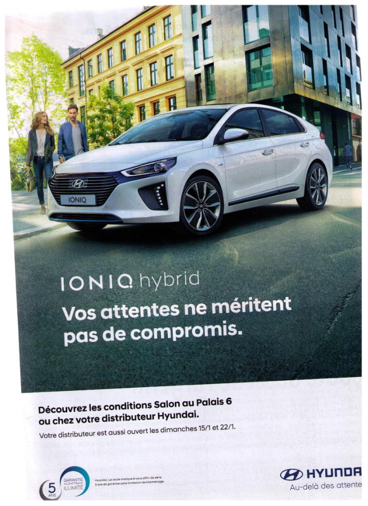 prospectus automobile gamme Hyundai salon Bruxelles 2017, Envoi, Comme neuf, Autres marques