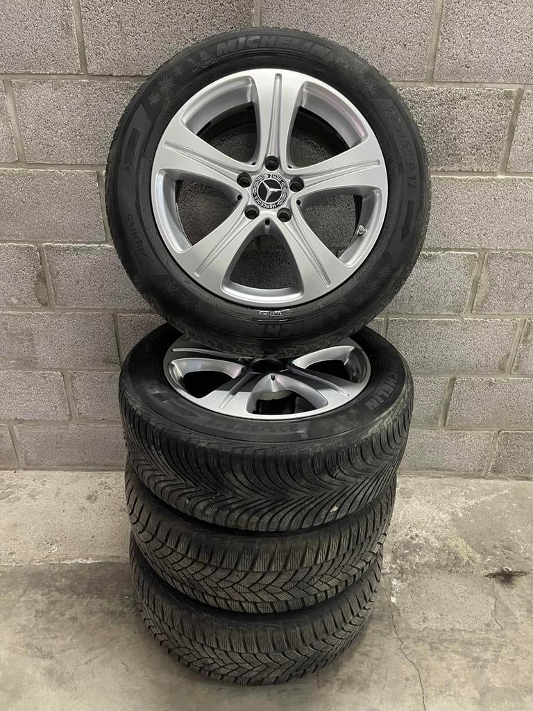 Kit hiver Mercedes 5x112 225/55R17, Autos : Pièces & Accessoires, Pneus hiver, Enlèvement, Utilisé, 225 mm