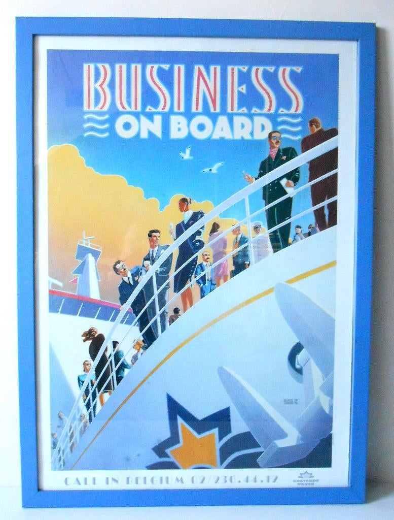 Affiche ancienne pour Ostende - Douvres (1990), Enlèvement ou Envoi, Maison et Meubles