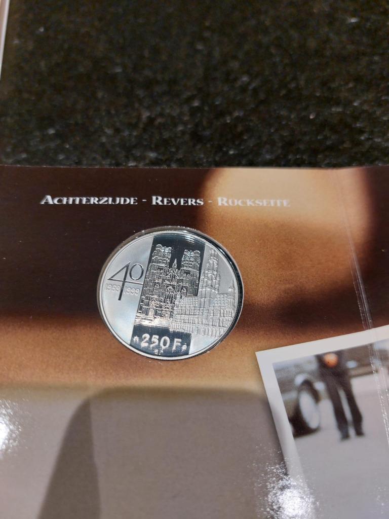 Zilveren munt 250 frank België Albert en Paola, Enlèvement ou Envoi, Argent, Série, Argent