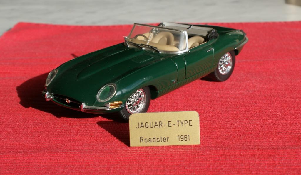 Jaguar Type E, cabriolet, 1961, Franklin Mint, 1:24, Hobby & Loisirs créatifs, Enlèvement ou Envoi, Comme neuf, Voiture, Autres marques