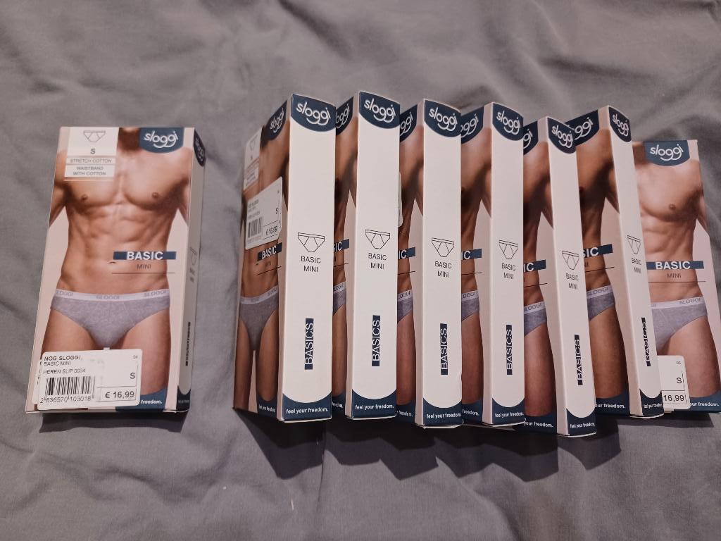 Sloggi slips men basic mini maat small NIEUW 8 stuks, Enlèvement, Gris, Slip