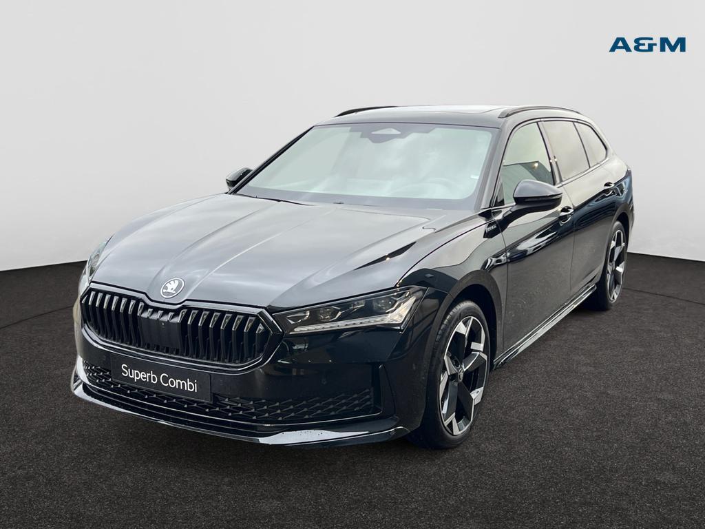 Skoda Superb Combi Superb Combi 1.5 TSI ACT MHEV Sportline D, Auto's, Skoda, Automaat, Zwart, Break, Superb