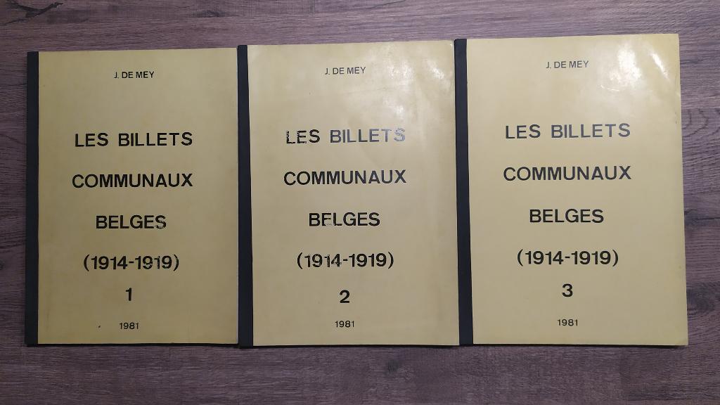 J. De Mey - Les billets communaux belges (1914-1919), Timbres & Monnaies, Billets de banque | Belgique, Enlèvement ou Envoi