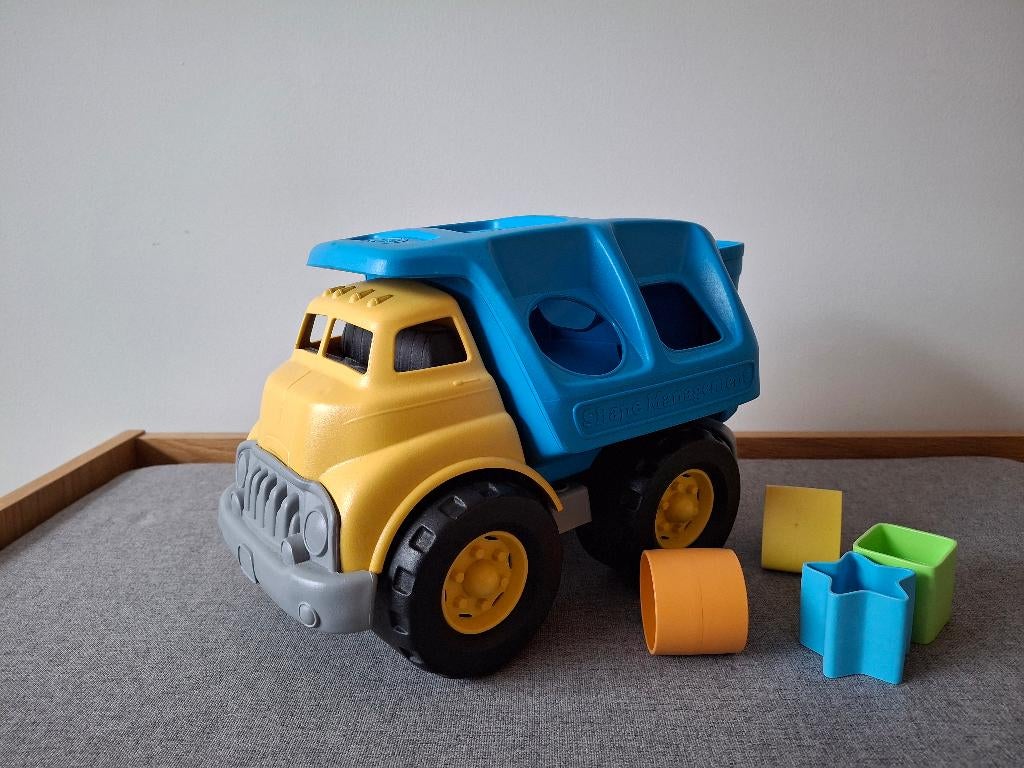 Green Toys vormsorteerder/vormenstoof vuilniswagen, Ophalen, Zo goed als nieuw