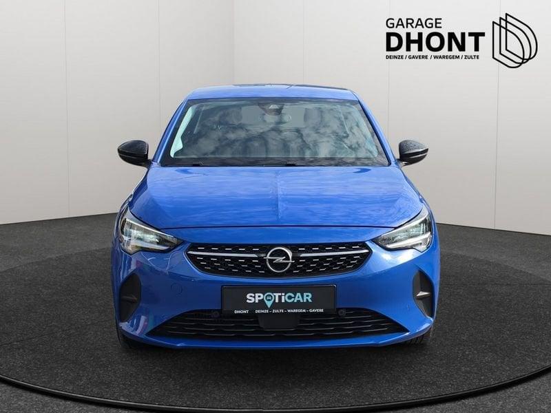 Opel Corsa Elegance - 1.2 Benzine - Automaat - 100PK, Auto's, Gebruikt, 1199 cc, Blauw, Leder en Stof