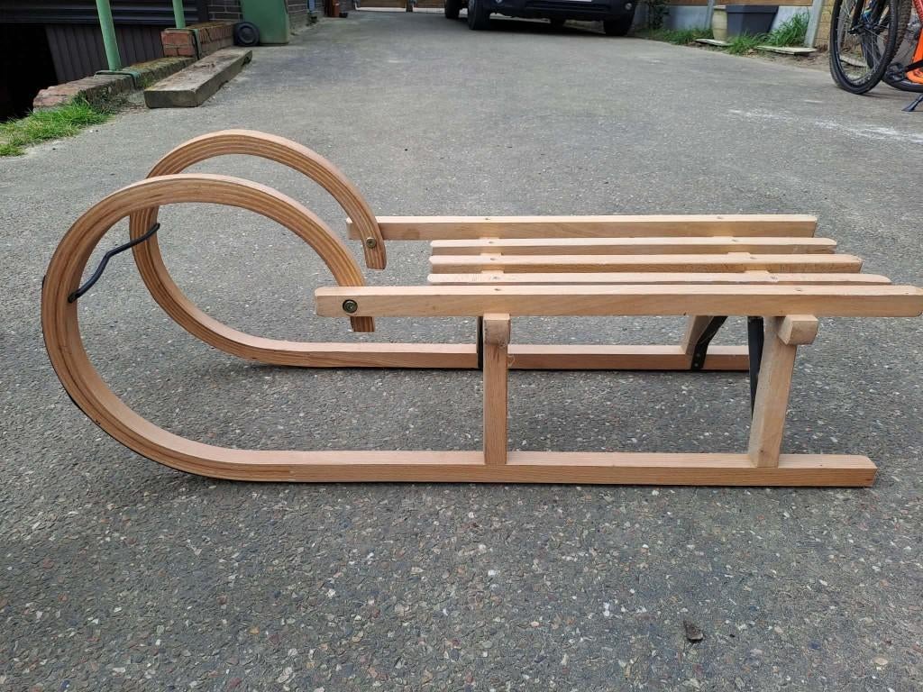 houten slee, Ophalen, Nieuw, Hout