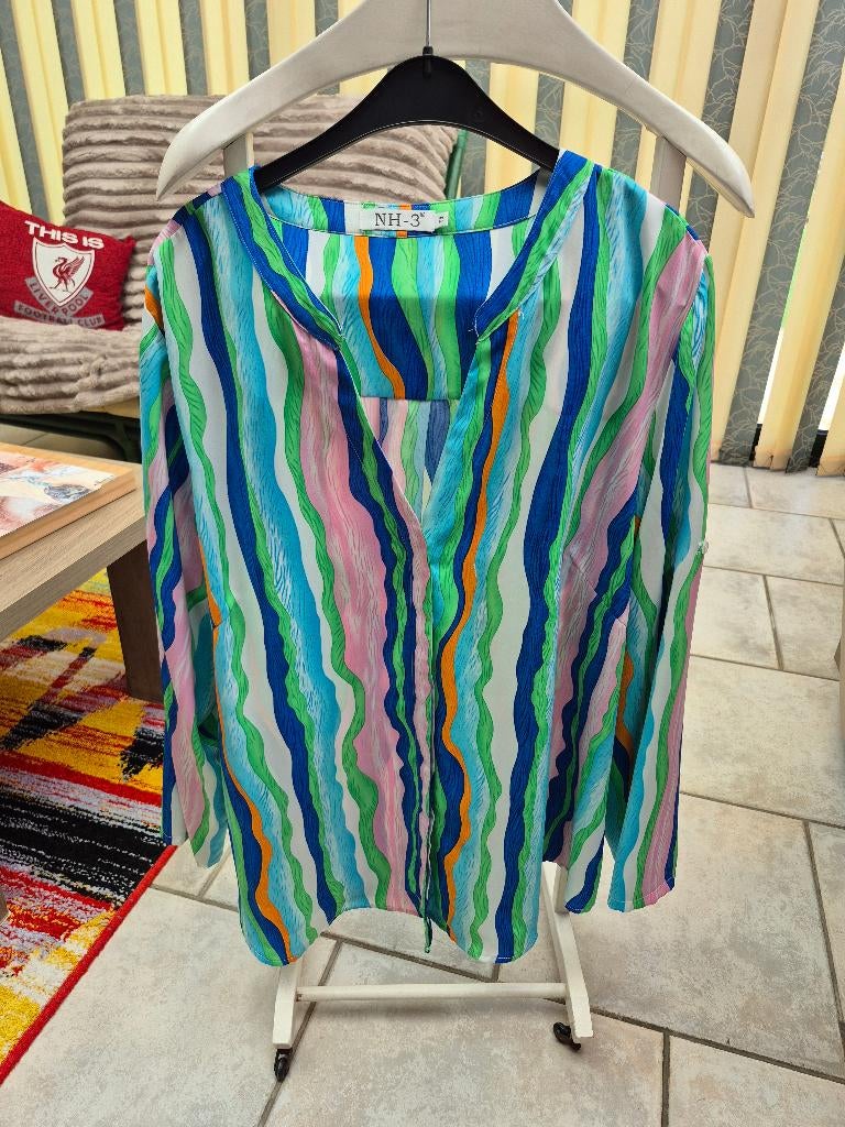 Veelkleurige blouse, Ophalen of Verzenden, Zo goed als nieuw