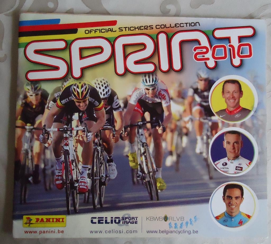 ALBUM D'AUTOCOLLANTS PANINI SPRINT 2010 POUR CYCLISTES, Enlèvement ou Envoi, Comme neuf, Autocollant