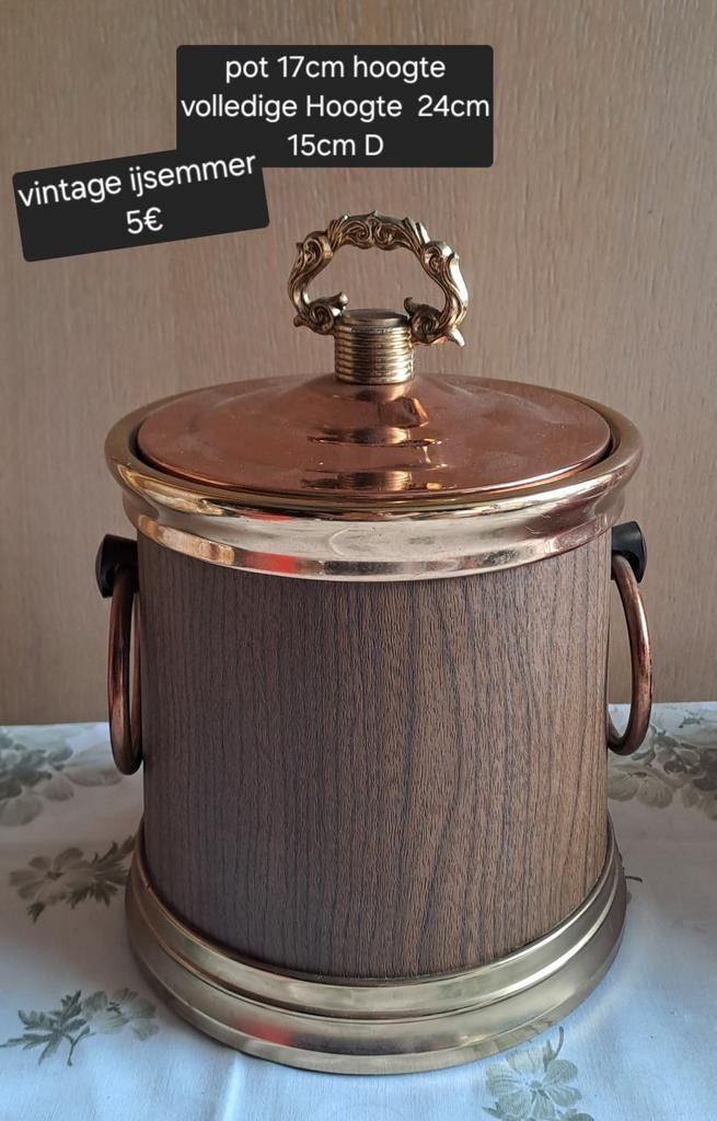 Vintage ijsemmer, Ophalen of Verzenden