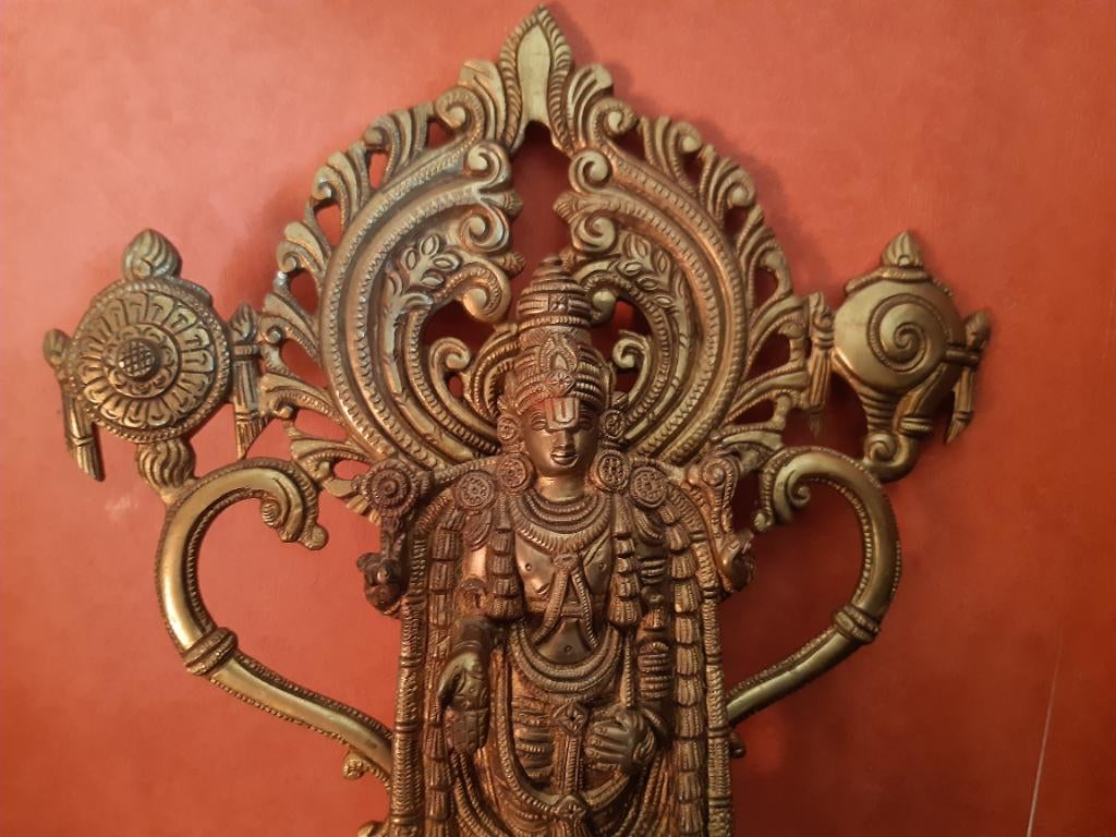 Oosters beeld messing, Enlèvement ou Envoi, Fait main, Autres matériaux, Asie