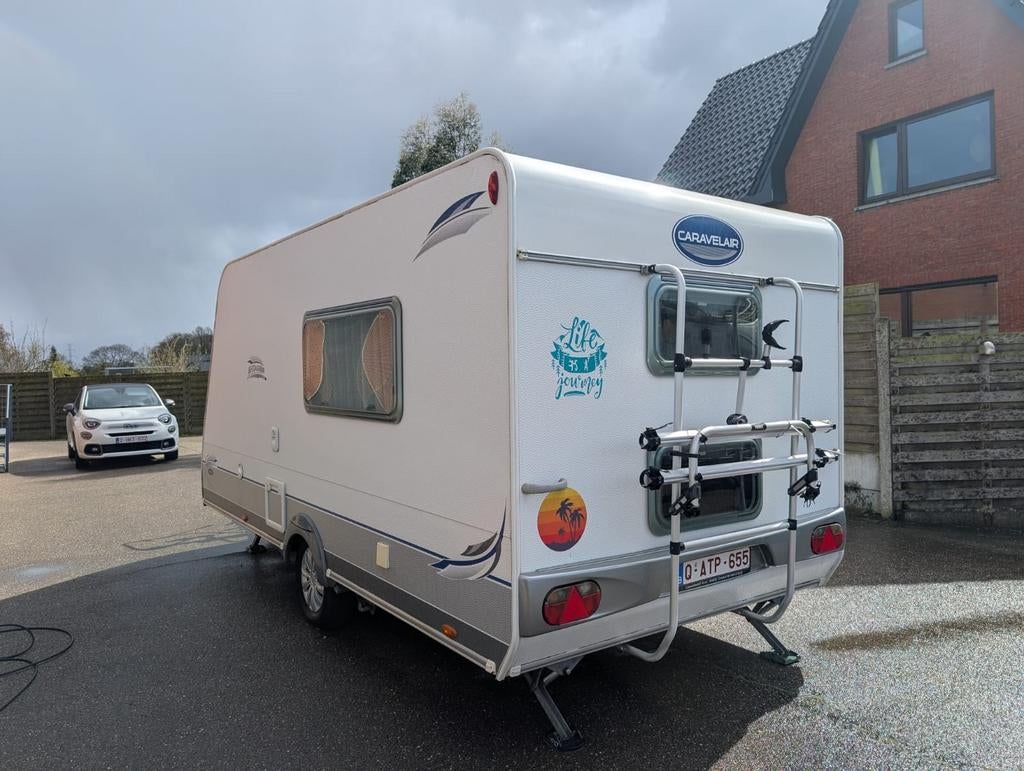 Caravelair Antares Luxe stapelbed mover fietsendragers, Caravans en Kamperen, Dwarsbed, Bedrijf, Treinzit, 750 - 1000 kg