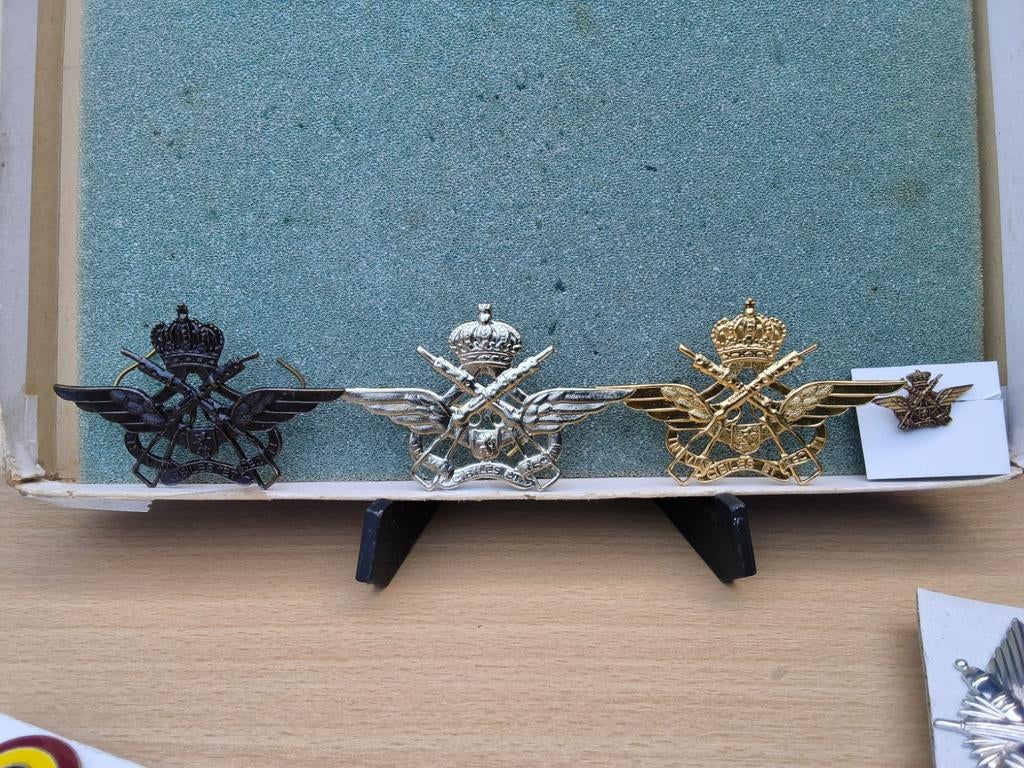 3 mutskentekens en 1pin UDA luchtmacht, Verzamelen, Militaria | Algemeen, Ophalen of Verzenden, Luchtmacht