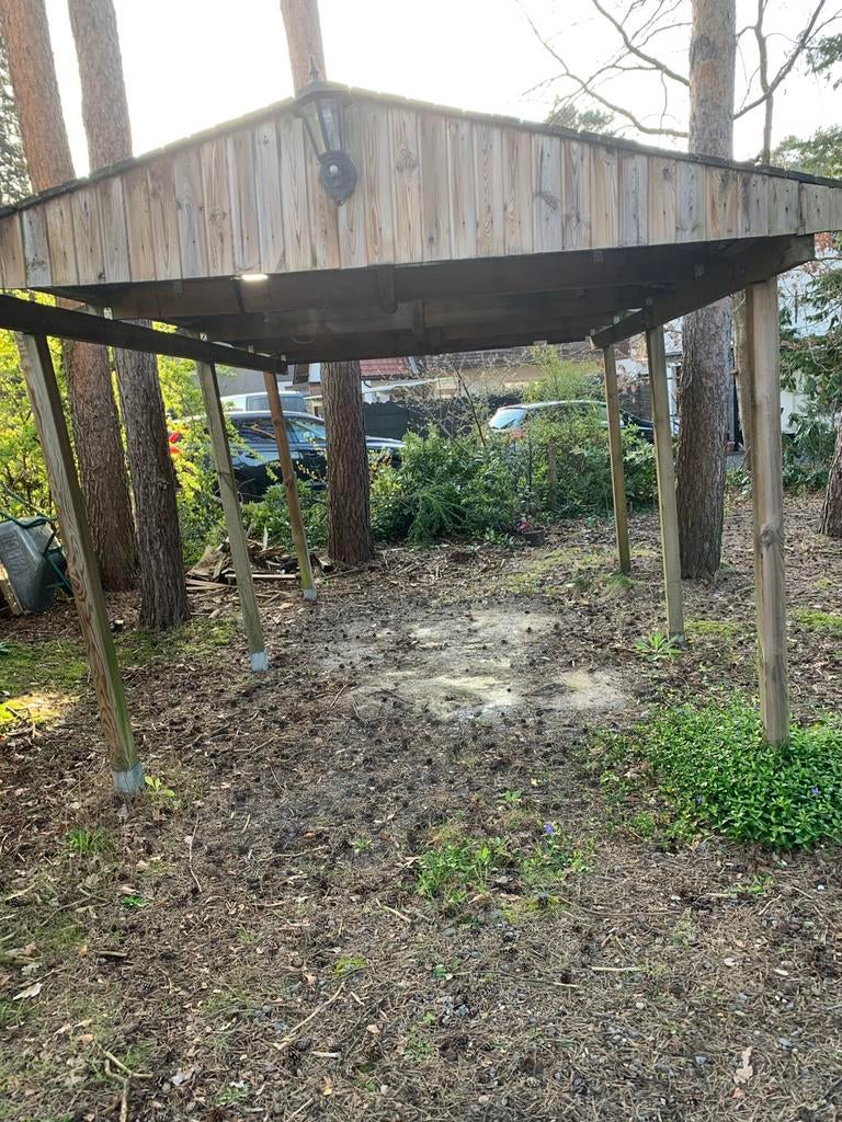 Car port 6x3m in grenen hout, Tuin en Terras, Overkappingen, Ophalen, Gebruikt, Carport